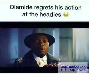 Funny Video: Olamide Cries and Apologizes for His Actions #TheHeadiesAward2015